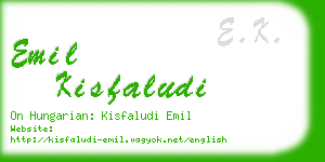 emil kisfaludi business card